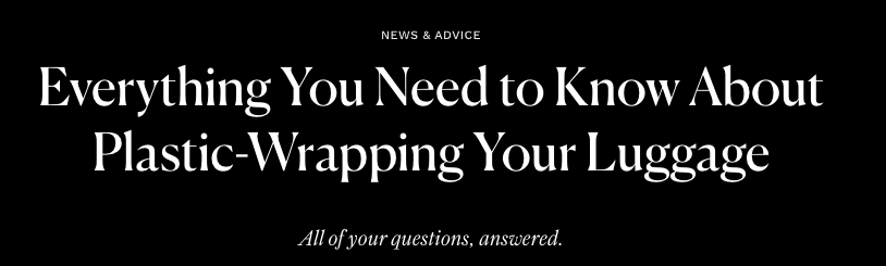 What International media say on luggage wrapping?